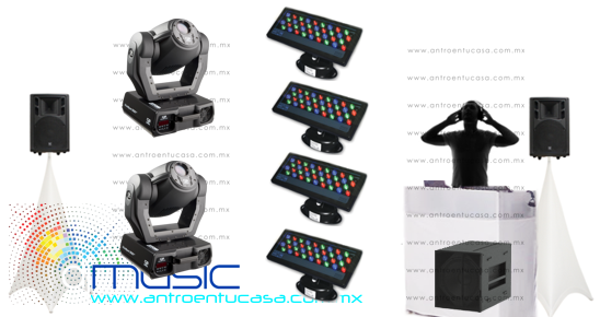 fiesta luz y sonido luces led